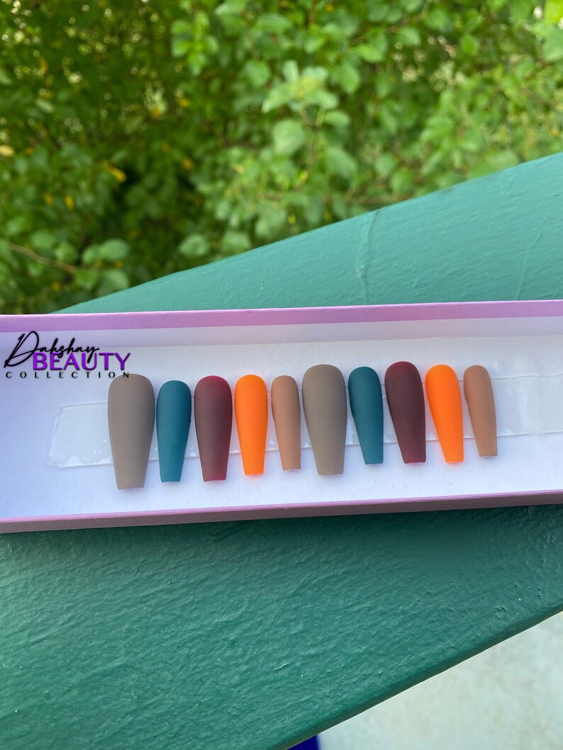 The Fall Basics Press on Nail Set Fall Nails Autumn Nails Etsy