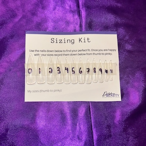 Long Stiletto Sizing Kit | Long Press On Nails | Stiletto Nails | Luxury Press On Nails | Stiletto Nails Press On | Fake Nails