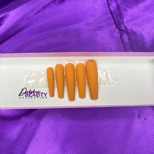 Mustard Yellow Fall Press On Nail Set | Fall Acrylic Nails | Autumn Nail Art | Gel Nails | XXL Nails | 20-22 Pack Of Nails