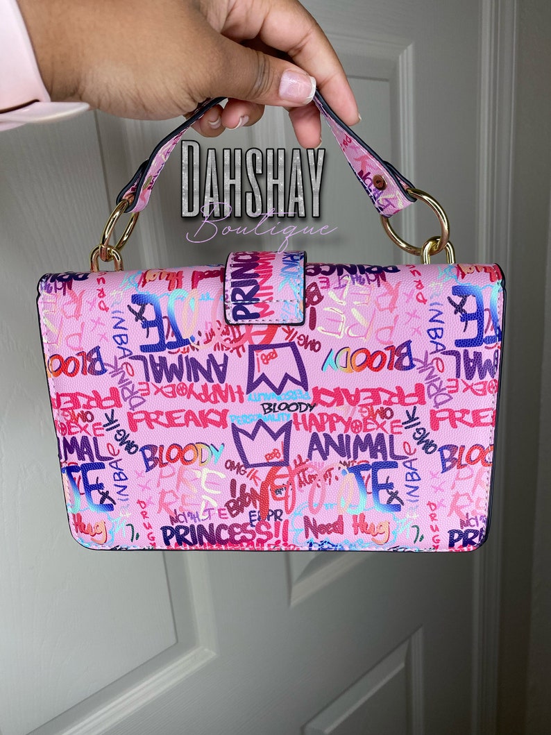 Pink Graffiti Crossbody Bag Shoulder Bag Wedding Bag Etsy