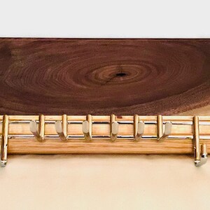 Wood and Metal Contemporary Belt and Tie Holder image 2