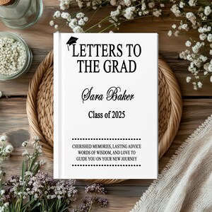 Personalized Graduation Journal – Custom Engraved Leatherette Notebook, 2025 Graduation Gift, 5.25&quot; x 8.25&quot;, Class of 2025 Keepsake