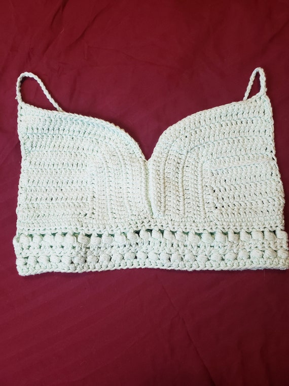 Crochet Bralette 100% Cotton - Etsy
