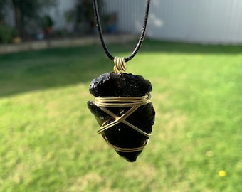 天然クリソコラのワイヤーラップペンダント - Etsy 日本