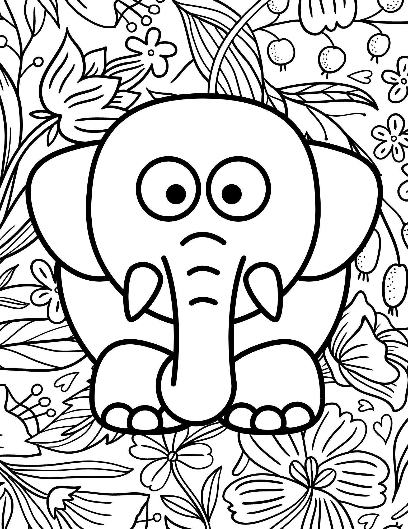 20 Children's Coloring Book Pages | Etsy