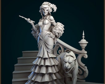 Milady | Great Grimoire | 3d Printed Resin Miniature | Mini | Fantasy | Dungeons & Dragons | Pathfinder | RPG | Tabletop Gaming