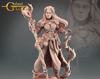 Druid | Galaad | 3d Printed Resin Miniature | Mini | Fantasy | Dungeons & Dragons | Pathfinder | RPG | Tabletop Gaming