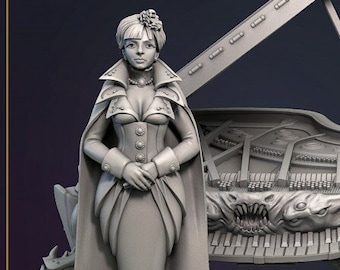 Madelaine | Great Grimoire | 3d Printed Resin Miniature | Mini | Fantasy | Dungeons & Dragons | Pathfinder | RPG | Tabletop Gaming