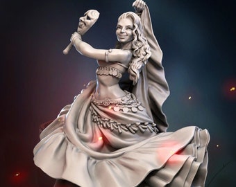 Dancer | Great Grimoire | 3d Printed Resin Miniature | Mini | Fantasy | Dungeons & Dragons | Pathfinder | Tabletop Gaming