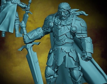 Human Swordsman | Velrock | 3d Printed Resin Miniature | Mini | Fantasy | Dungeons & Dragons | Pathfinder | RPG | Tabletop Game