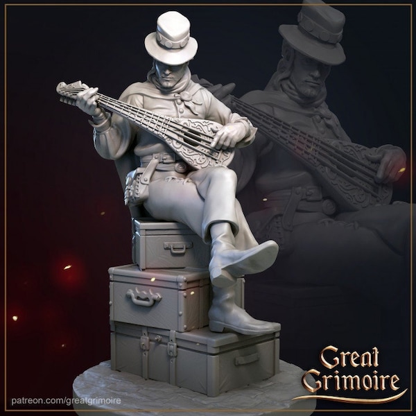 Bardo | Grande Grimório | Miniatura de Resina Impressa em 3D | Miniatura | Fantasia | Dungeons & Dragons | Pathfinder | RPG | Jogos de Mesa