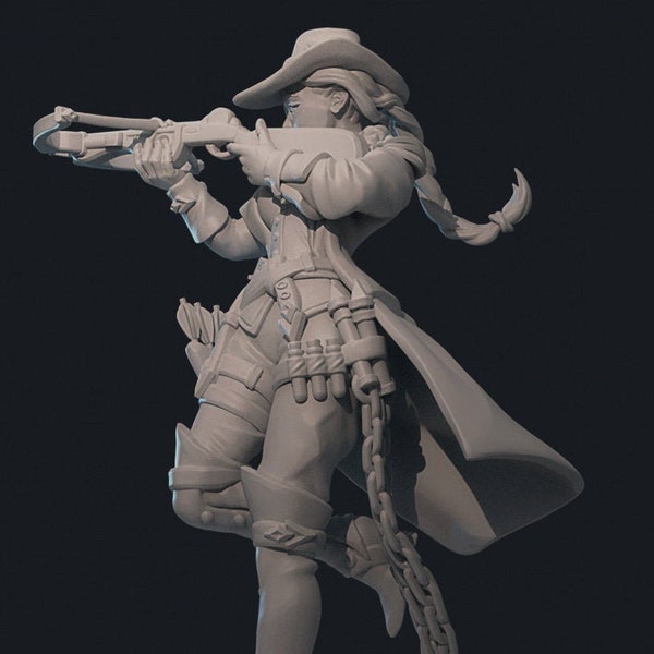 Hunter | Great Grimoire | 3d Printed Resin Miniature | Mini | Fantasy | Dungeons & Dragons | Pathfinder | RPG | Tabletop Gaming