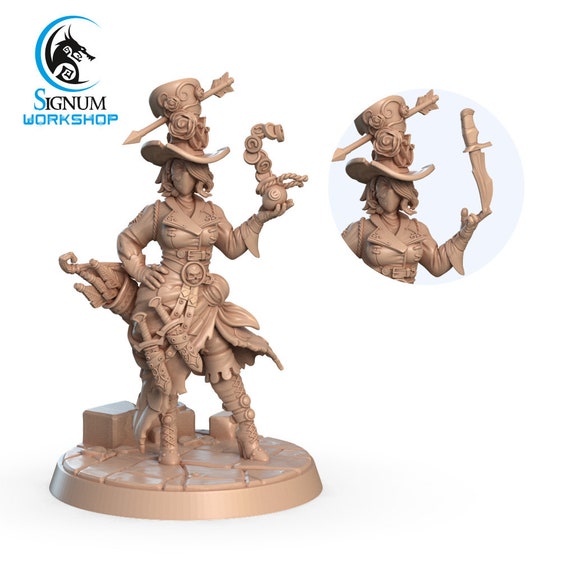 Lianna, the Coin Lover | Signum Workshop | 3d Printed Resin Miniature | Mini | Fantasy | Dungeons & Dragons | Pathfinder | Tabletop Gaming