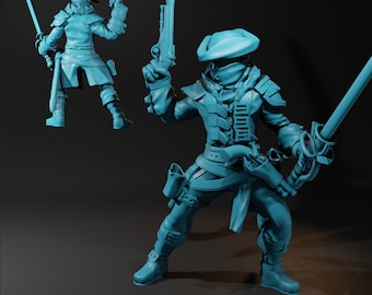 Male Darkheart Hunter | Velrock | 3d Printed Resin Miniature | Mini | Fantasy | Dungeons & Dragons | Pathfinder | RPG | Tabletop Gaming