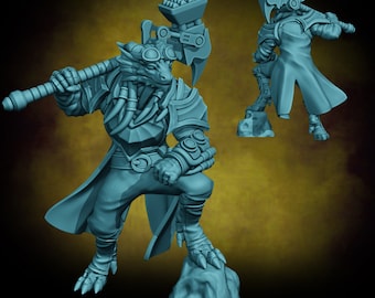 Dragonborn Engineer| Velrock | 3d Printed Resin Miniature | Mini | Fantasy | Dungeons & Dragons | Pathfinder | RPG | Tabletop