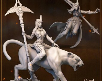 Dalia - 2 poses | Great Grimoire | 3d Printed Resin Miniature | Mini | Fantasy | Dungeons & Dragons | Pathfinder | RPG | Tabletop Gaming