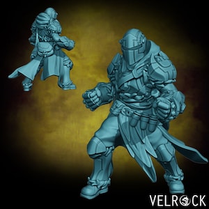 Artífice Blindado da Tundra | Velrock | Miniatura de Resina Impressa em 3D | Miniatura | Fantasia | Dungeons & Dragons | Pathfinder | RPG | Jogo de Mesa
