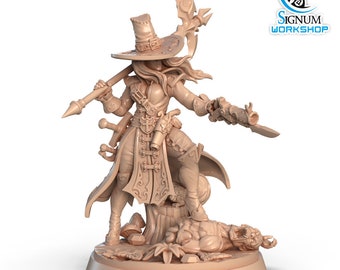 Wilhelmina Hellsing, the Scythe of Retribution | Signum Workshop | 3d Printed Resin Miniature | Mini | Dungeons & Dragons | Pathfinder