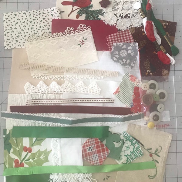 Generous Christmas Slow Stitch Kit, vintage