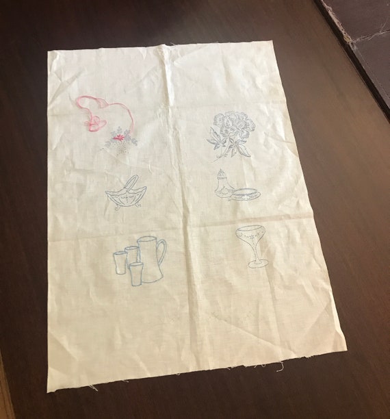 Servilleta 45cm X 50cm Tea Towel Table Linen Stamped Embroidery
