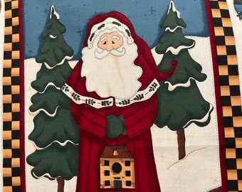 Christmas fabric panel, Santa