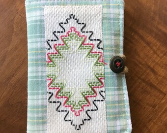 Needle book with vintage embroidery