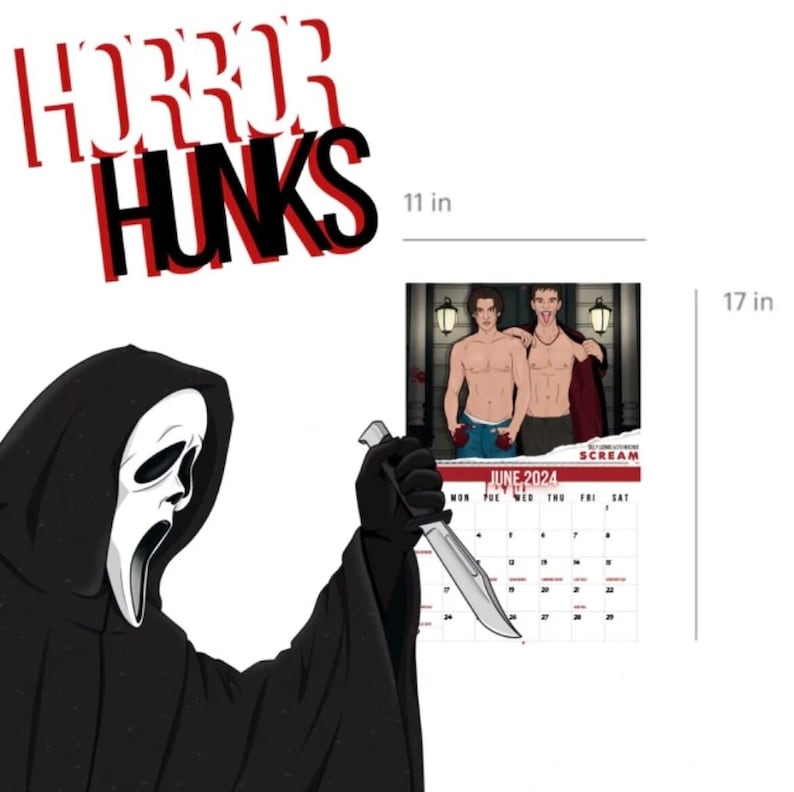 Horror Hunks 2024 Calendar Men That Make You Scream Scream Calendar