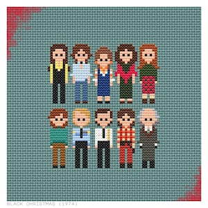 Black Christmas (1974) Parody - Horror - Cross Stitch Pattern - Pixel Art