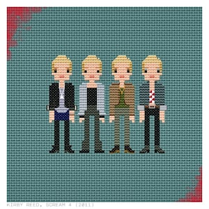 Kirby Reed - Scream 4 (2011) Parody - Horror - Cross Stitch Pattern - Pixel Art