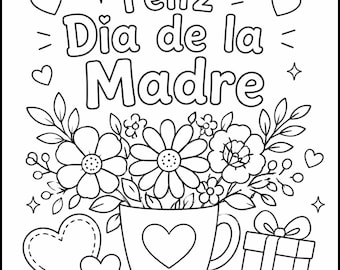 Página para colorear del Dia de la Madres.