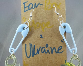 Hope 2 Ukraine Ukraine-Themed Babycore Weird Wacky Earrings (Free Shipping)