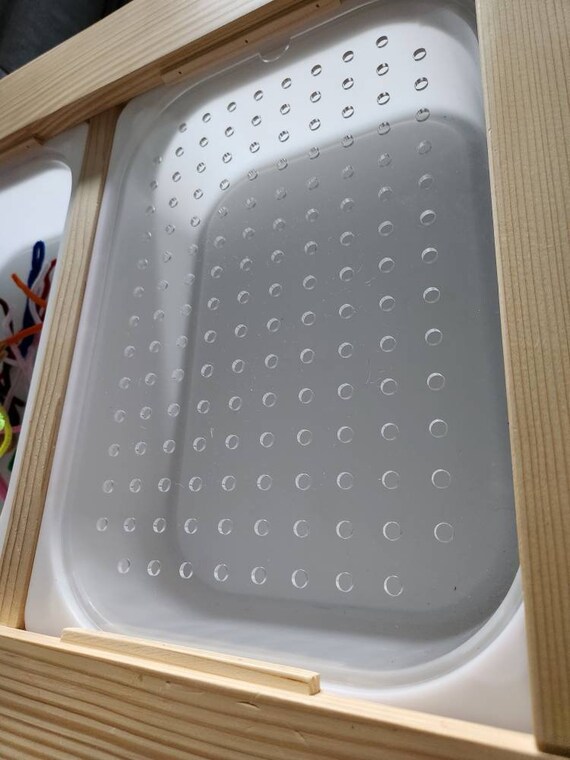 Peg Trofast Deckelschablone für IKEA Flisat Sensory Table, Kleine und Große Deckel, Laserschnittdatei, Glowforge getestet