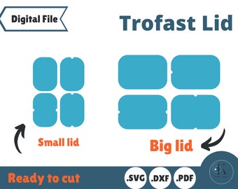 SVG Trofast Lid template for IKEA Trofast Bins, Flisat Sensory Table, Large and Small Bin SVG, laser cut file, Glowforge file