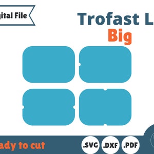 Puede incluir: Archivo digital para una tapa Trofast grande. El archivo está listo para cortar y viene en formatos SVG, DXF y PDF.
