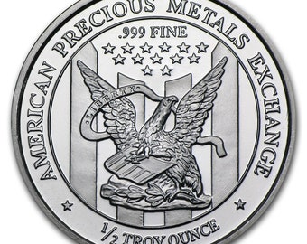 0.5 troy oz .999 Fine Silver Bullion Apmex American Eagle Round