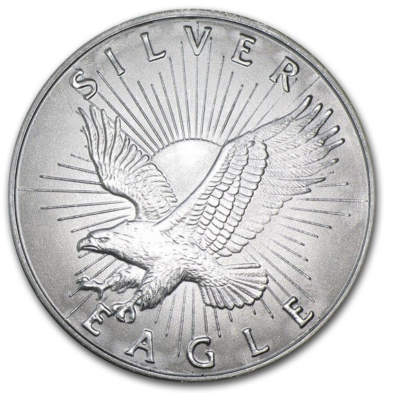 1 OZ. Silver Round Styled After The Silver Eagle -- .999 PURE SILVER - For  Sale, Buy Now Online - Item #671836