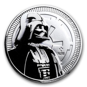 1 oz .999 Fine Silver Bullion STAR WARS Darth Vader Coin 2017 New Zealand Mint