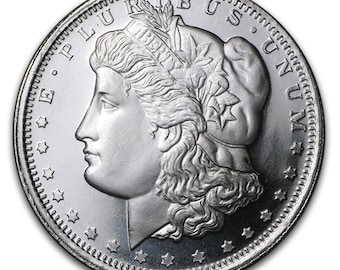 1 troy oz .999 Fine Silver Bullion Morgan Silver Dollar Design Round 2020