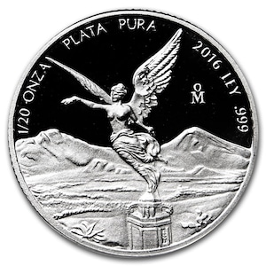 1/20 oz .999 Fine Silver Bullion Proof Silver Mexican Libertads Coin 2016