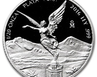 1/20 oz .999 Fine Silver Bullion Proof Silver Mexican Libertads Coin 2016