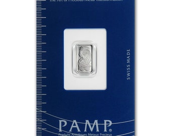 PAMP SUISSE FORTUNA in Assay 1 Gram .9995 Fine Platinum Bullion Bar
