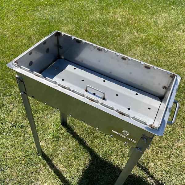 Heavy-duty STAINLESS Steel BBQ Grill / MANGAL 11 Ga (3mm)