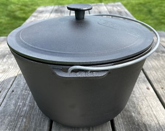 8L "Tourist" Cast Iron Cauldron Kazan with Lid