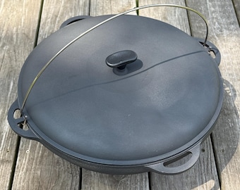 Cast Iron Cauldron 8L / WOK with Lid