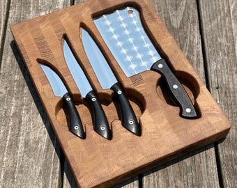 Refined Kitchen Set: Cutting Board and Knives