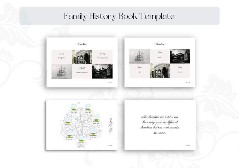 Family History Photo Book Template | Powerpoint Template | Ancestry ...