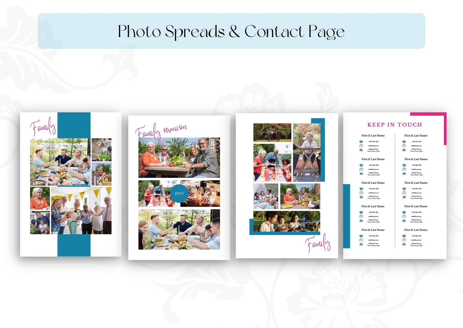 Family Reunion Booklet Editable Template Canva Template iPad Mac PC