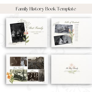 Family History Photo Book Template | Canva Template | Ancestry ...