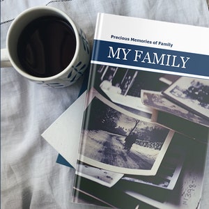 Our Family Book Template | MS Word | Instant Printable Download | Simple bold clean classic design