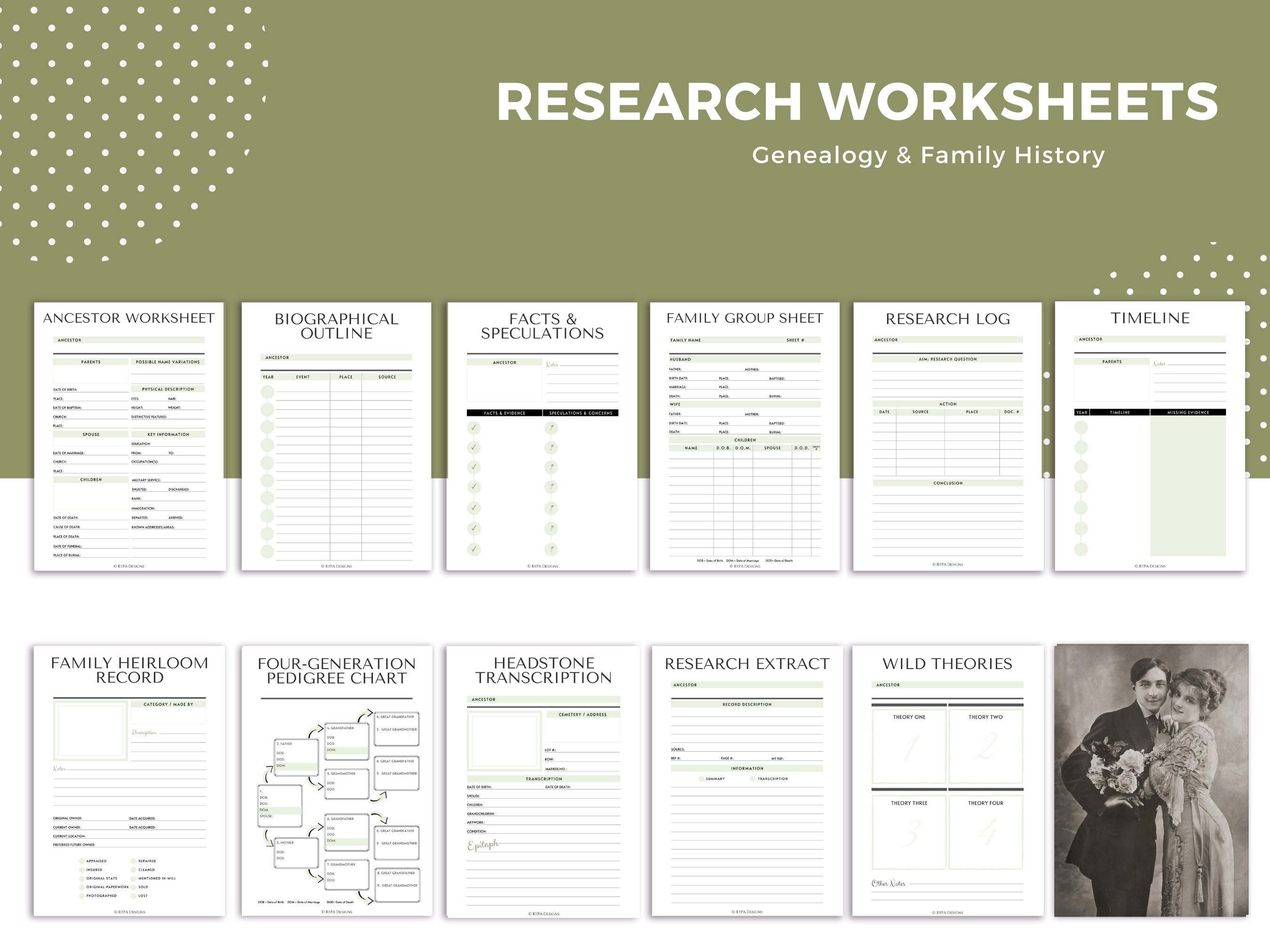 family history worksheet bundle worksheets pdf genealogy etsy canada